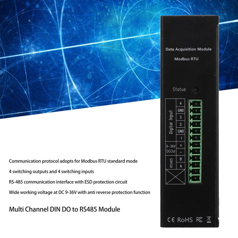 Multi Channel DIN DO to RS485 Module 4 Way AC