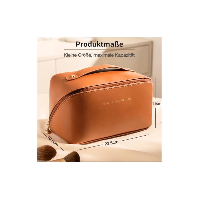 Women's Cosmetic Bag, 001 Brown