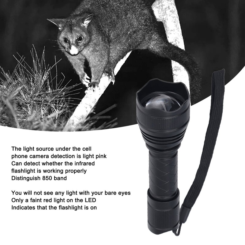 Infrared Flashlight T30 Infrared 850nm Night View Light Monitoring Source