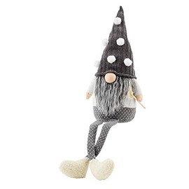 Mud Pie MED Gray Deluxe Dangle GNOME, Medium