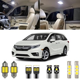 Xpismii 15 Piece 6000K White Odyssey Interior LED Light Kit Package Replacement for Honda Odyssey 2018 2019 2020 2021 2022, with Placement Diagram and Install Tool