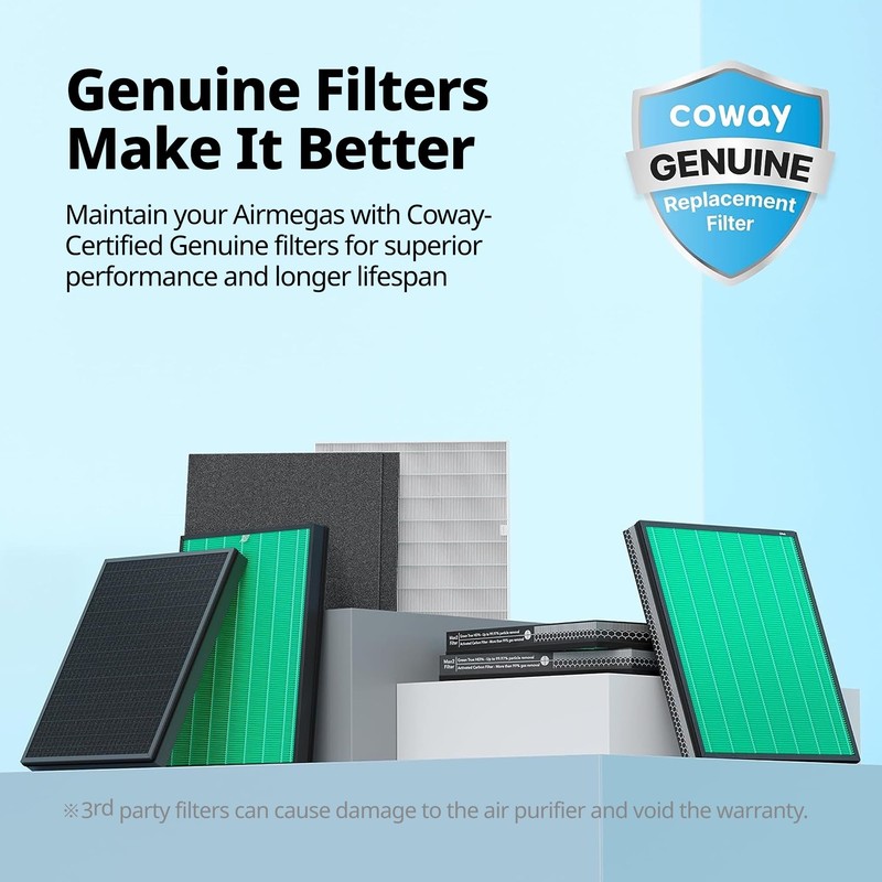 Coway GreenHEPA™ Filter Set for Air Purifier AP-1019C Airmega 150