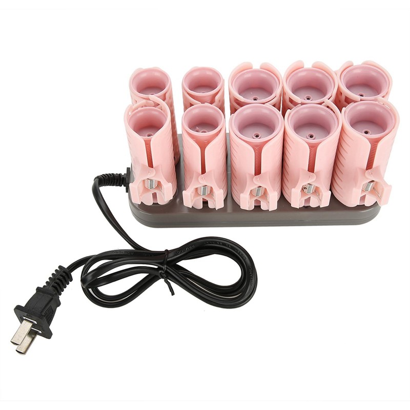 Electric Hair Curler Roller, Hot Rollers with Clips,Professional Electric Heated