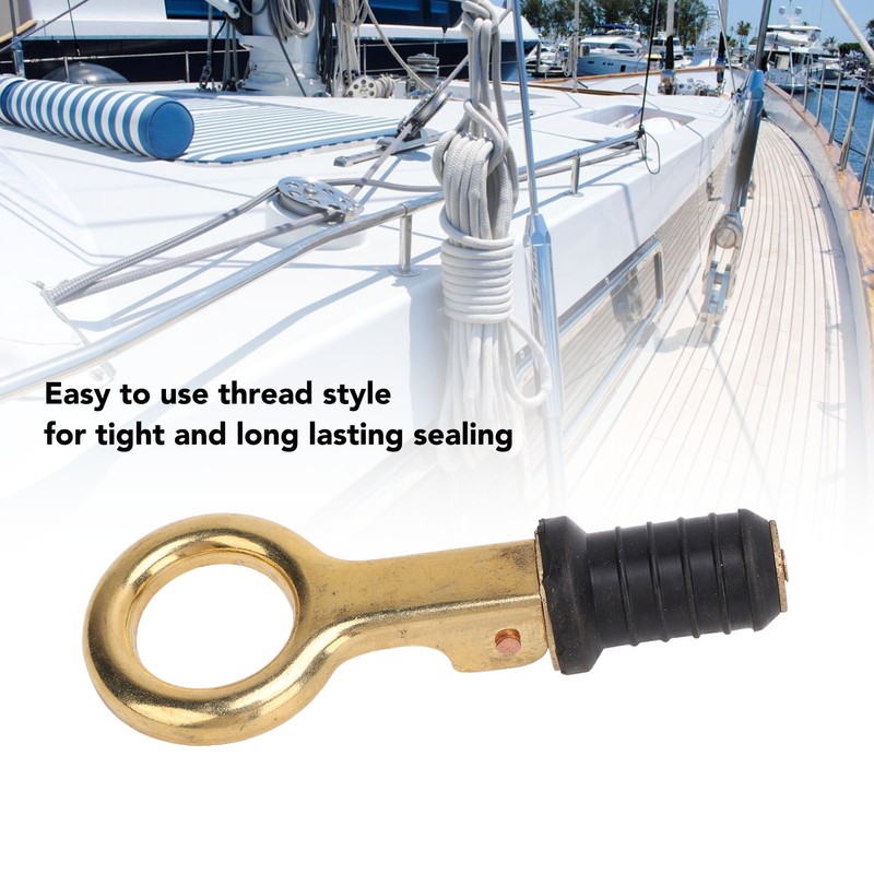 Snap Handle Drain Plug Rubber Brass Twist Design Long Lasting