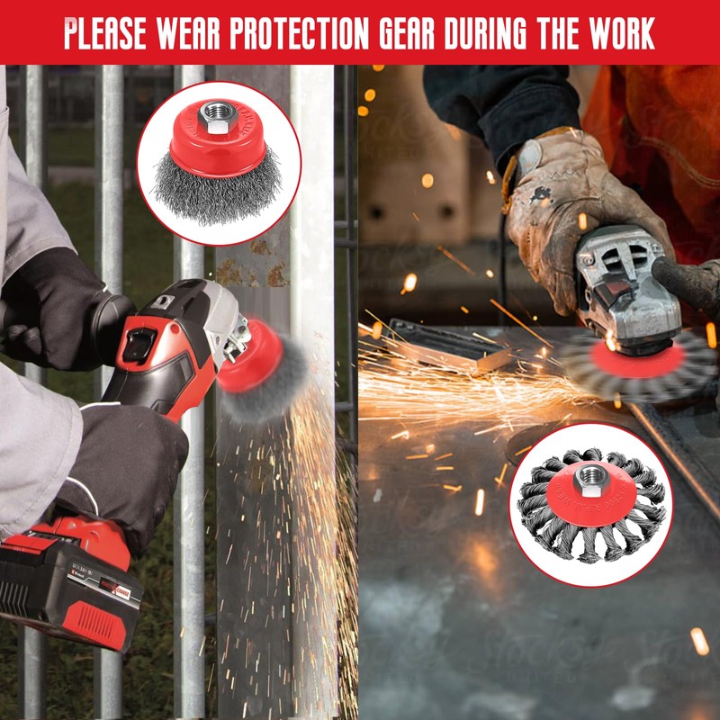 10pcs Wire Wheels for 4 1/2 Angle Grinder Wire Wheel