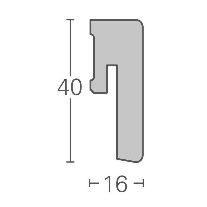 Parador SL 3 Decorative Skirting Board Walnut D001 Length 2.20