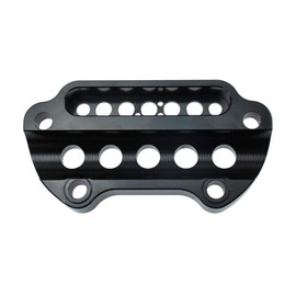 ONETK - Luz indicadora de motocicleta para manillar superior de aluminio para Harley Sportster XL 883 Dyna Fat Bob 1995-2020 Low Rider FXD, negro