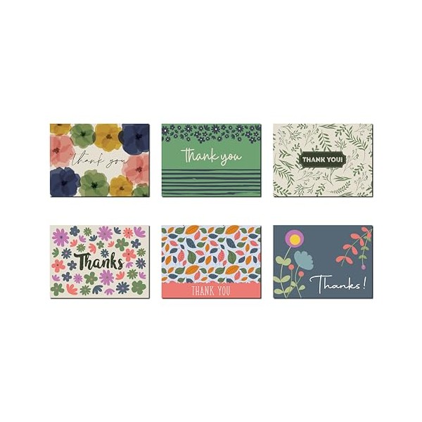 A Little Extra Co 48 Floral Thank You Cards with