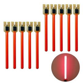 10pcs Red 3V DIY LED Streamer Lights Ideal for Road Bikes & Indoor Decoration，Metal Film Resistors for Voltage Adjustment Included