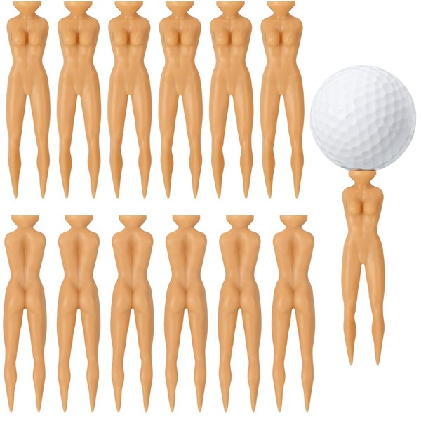 Skylety 3 Inch Plastic Golf Tees Lady Tees Woman Golf Tees Nude Golf Tees for Golf Training (12)