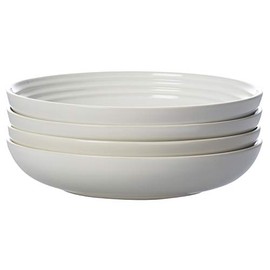 Le Creuset Stoneware Set of 4 Pasta Bowls, 8.5" each, White