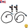 Replacement Parts For 2X Fuel Injectors w/Harness Fits For Polaris