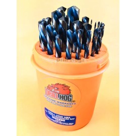 Drill Hog 29 Pc Left Hand Drill Bits Left Handed Super M7+ Lifetime Warranty Drill Hog