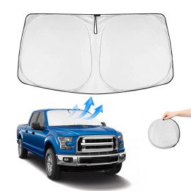 NEVERLAND Large Foldable Front Windshield Sun Shade for Cars Trucks SUV UV Heat Protector