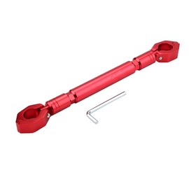 Motorcycle 22-25mm Aluminum Alloy Balance Bar Durable No rusting Handlebar Adjustable Cross Strengthen Lever Bar Handle Anti-Vibration Crossbar Set(Red)