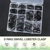 Keadic 48 Pcs 4 Size D Ring Swivel Lobster Clasp