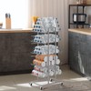 Water Bottle Organizer 5-Tier Bottled Water Holder with Wheels Freestanding