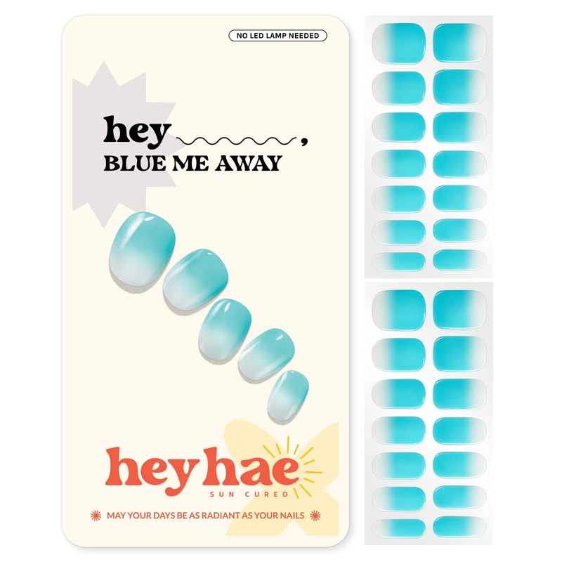 Heyhae Tiras de Gel Semicurado para Uñas - Hey, Blue