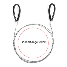 Hand Chainsaw Wire Saw YUNYAN Metal Wire Saws 2 Pieces 80 cm Stainless Steel Wire Saw with Grip Rings Emergent Wire Saw Wire Saw for Wood for Outdoor Camping Hiking (Black Red)