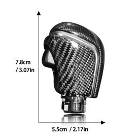 nuoozy Carbon Fiber Gear Shift Knob Cover Compatible with Toyota Camry 2018-2024 Corolla 2018-2023 Avalon 2019-2023 CHR 2022-2023 Shift Lever Knob Head Vehicle Modified Replacement Parts Black