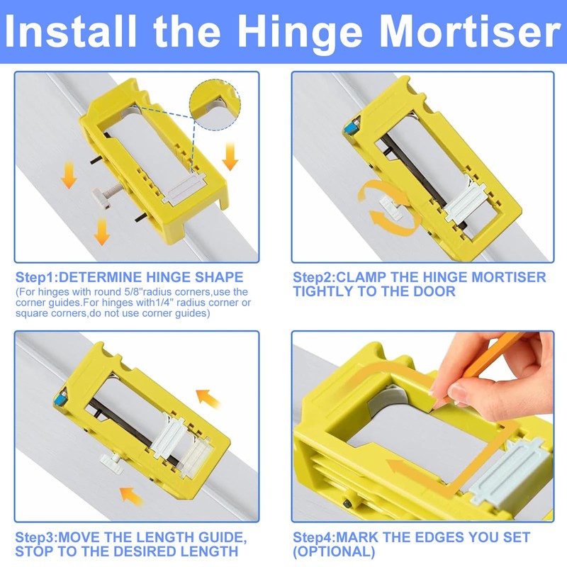 OBEST Door Hinge Template, Door Hinge Template for Router, Robust