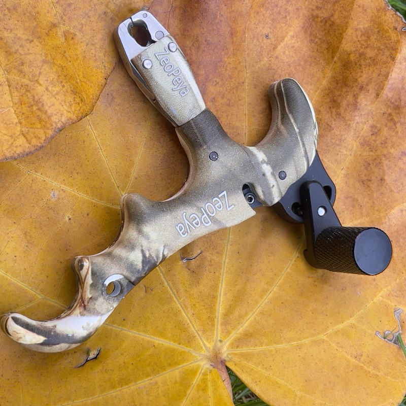 ZeoPeya Bow Release for Compound Bow, 4-Finger 360° Rotate Caliper