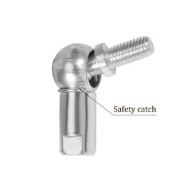 Kozelo CS8 Angle Ball Joint M5 x 0.8 Left Internal Thread M5 x 0.8 Right Male Thread Gas Spring Angle Connection Fitting for Motor Vehicles Hinge Door Cabinet Pack of 2
