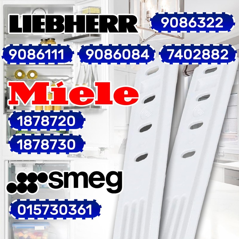 2 Pieces Mounting Set of Integrated Fridge Door Sliders for