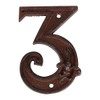 Esschert Design Cast Iron House Number, Rust Brown, 8 x