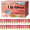 AZEN Set De 60 Brillos Labiales, Aceite Labial Con Color