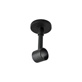 19mm and 28mm Curtain Pole Rod Ceiling Hanger Bracket Holder Support Metal Brushed Chrome Brass Black Copper (Matt Black, 28mm)