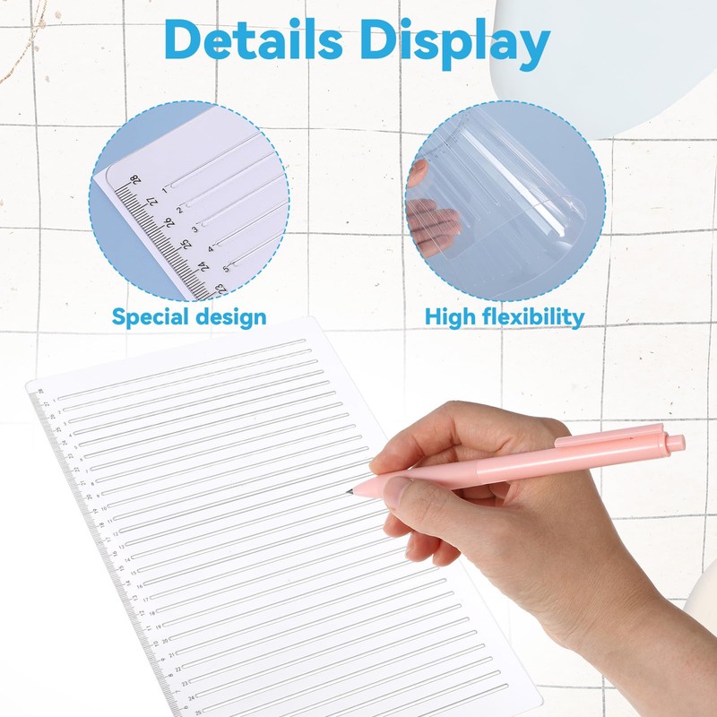 Plastic Straight Line Stencil Template (1pcs+1 Wooden Stripe)