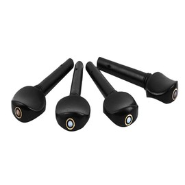 4Pcs Violin Tuning Pegs,Ebony Wood 4/4 Pegs Parts Replacement Instrument Accessory with Decorative Shell Dot Playing Accessories Performance