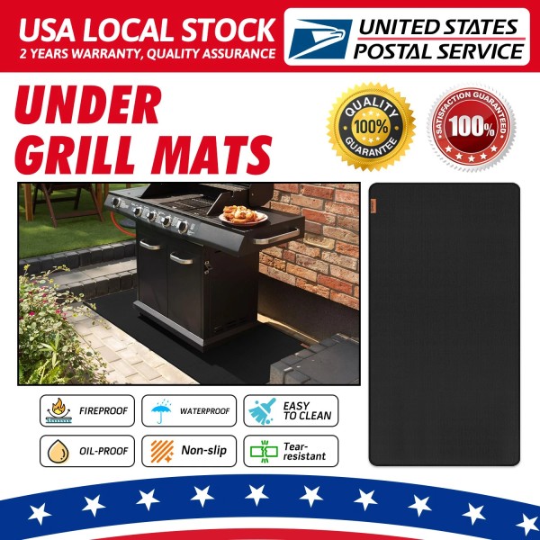 Modigt 90x48" Large Under Grill Mat for Outdoor Grill, Double-Sided