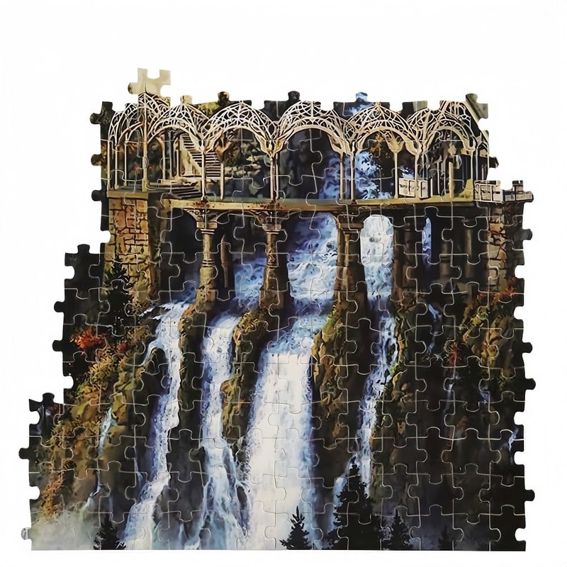 Moruska Fantasy Puzzles for Adults 1000 Piece - Waterfall Castle