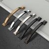 Asidrama 10 Pack 4 Inch(102mm) Matte Black Kitchen Cabinet Handles,
