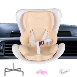 Car Seat for Doll – Adjustable Universal Holder for Reborn Dolls (7-22 inch), Fits 95% Car Vents with Desktop Stand | Holiday Blind Box Gift for Collectors,Car Ornament Gift Ideal