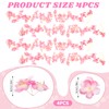 QEEYON 4 Pcs 180cm Cherry Blossom Garland, Artificial Pink Flower