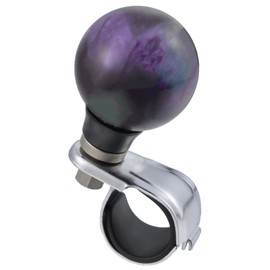 Lunsom Steering Wheel Spinner Knob, Ball Shape Suicide Power Handle Accessory Car Turning Aid Helper Grip Fit Most Vehicle,Dark-purple