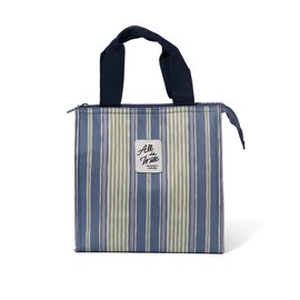 SWINGPLUS Insulated Bag, Lunch Bag, Lunch Tote, Simple Cold Insulation, Cold Insulation, Insulated Bento Box, Gusset, Small, With Inner Pocket, W8.7 x H8.7 x D 0.4 inches (22 x 22 x 12 x 12 cm),
