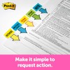 3M Post-it banderitas verdes con dispensador de escritorio, 1 pza