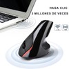 MOYAC Mouse Inalámbrico Ergonómico con 6 Botones, Ratón Vertical con