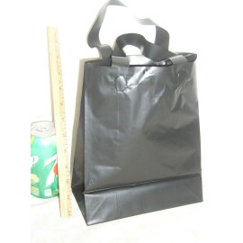 CUB 25 BLACK PLASTIC 8" x 5" x 10" GIFT CUB SHOPPING BAGS FROSTY FROSTED MEDIUM USA