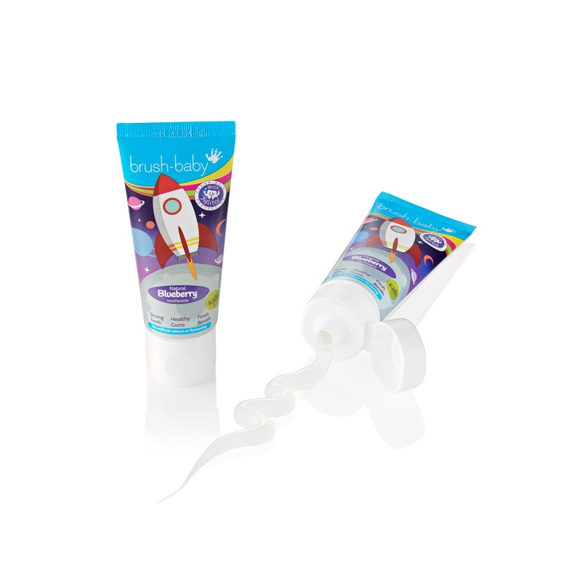 Brush-Baby Blueberry Toothpaste for Kids 3+ Years (Pack of 3