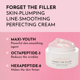 Lawless Mini Forget the Filler Skin-Plumping Line-Smoothing Perfecting Cream - Premium Non-Acne Moisturizer Designed to Prime, Plump, Smooth, and Tighten Skin for a Youthful, Hydrating Look - 1.7 oz