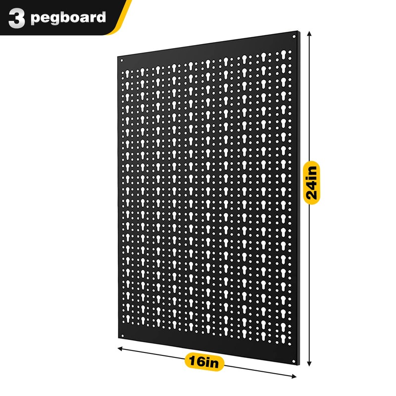 Ultrawall Peg Board Wall Organizer 4 ft. Metal Pegboard Garage