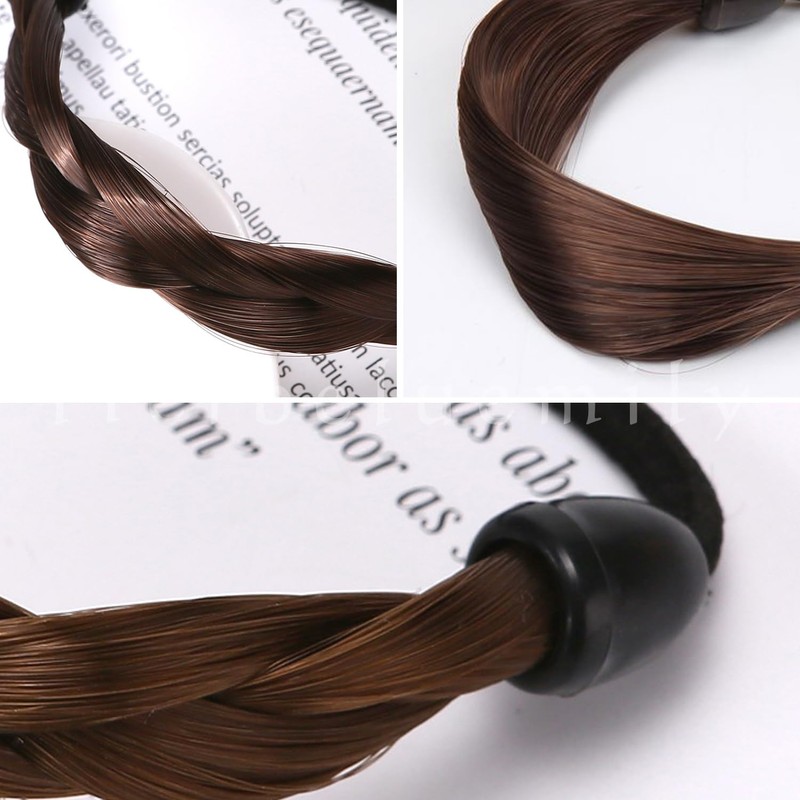 Herbeluemily Hair Rubber Black Hair Pony Set of 2 Simple