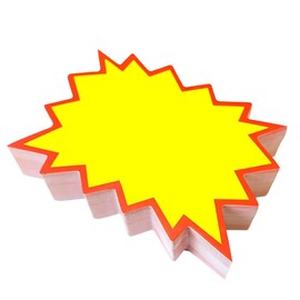 Sale Price Tags Empty Star Shape Sales Signs Sale Flea Market Price Tags Explosion Shape Price Labels Price Display Sign for Supermarkets 16 x 12 cm Pack of 60