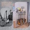 Keebofly Multiple Guitar Wall Mount Hangers with 6-Detachable Hooks &
