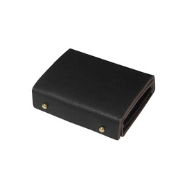 Alivern Women's Bifold Wallet, Compact, Genuine Leather, Jabara, Box-Shaped Coin Purse, Many Card Slots, Small, Mini Wallet, Large Capacity, Box-shaped, Left-Handed, Right-Handed, Black